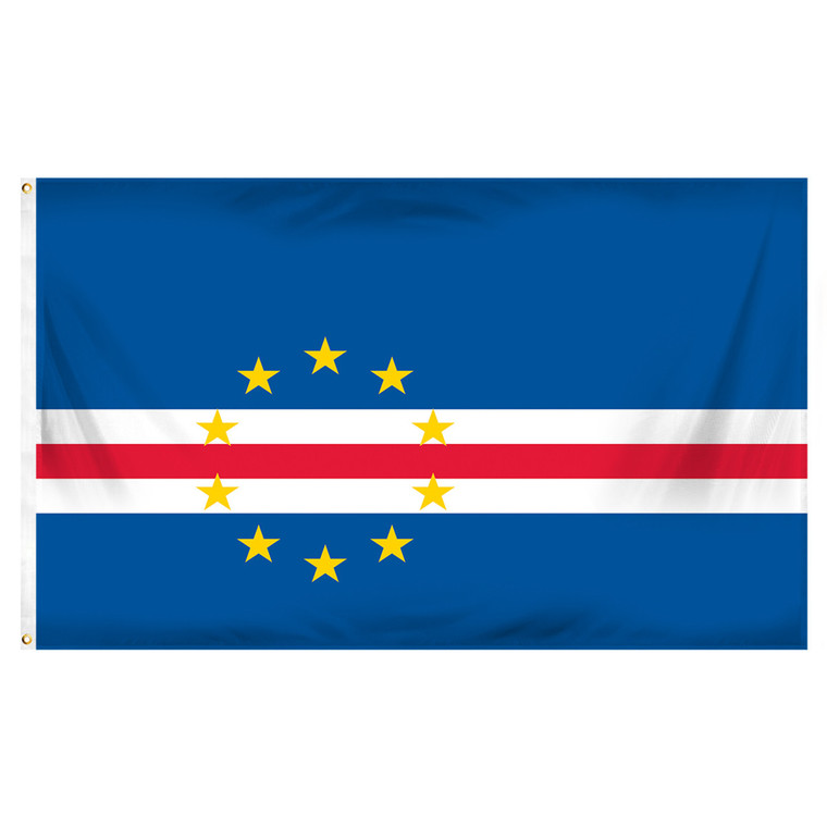 Cape Verde Flag 3ft x 5ft Printed Polyester