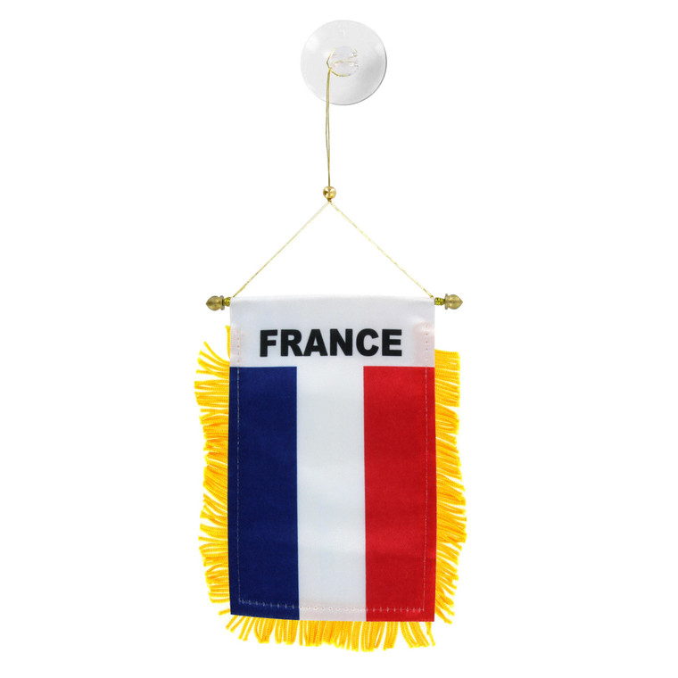 France Mini Window Banner - 4in x 6in