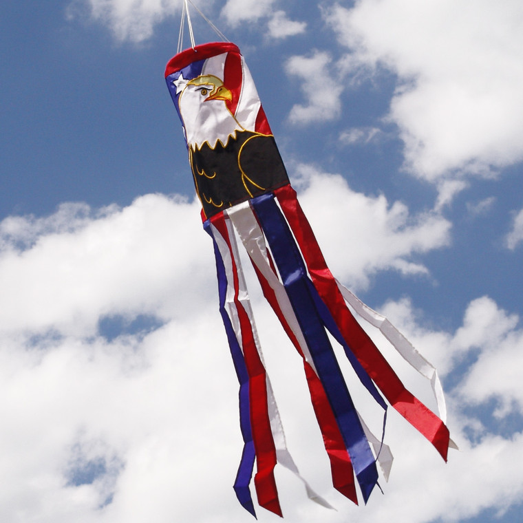 Patriotic Eagle Windsock - 6in x 40in