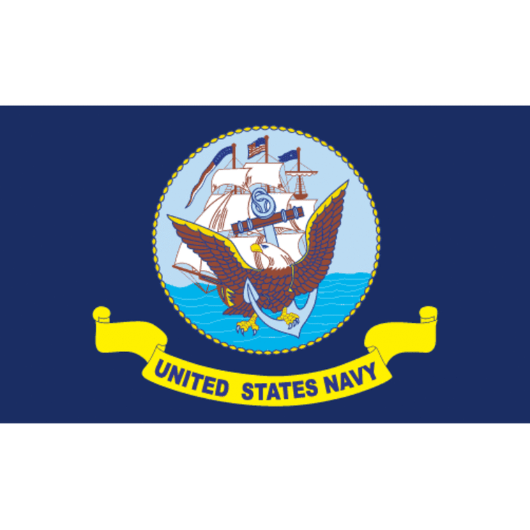 Navy Flag 5 x 8 feet nylon