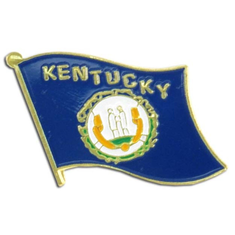 Kentucky Flag Lapel Pin - 3/4" x 1/2"