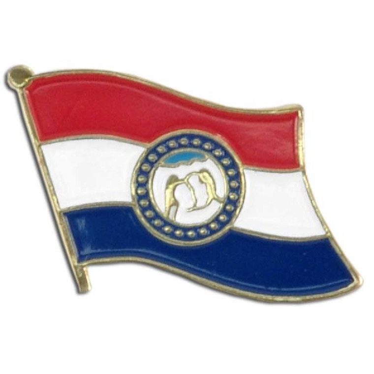 Missouri Flag Lapel Pin - 3/4" x 1/2"