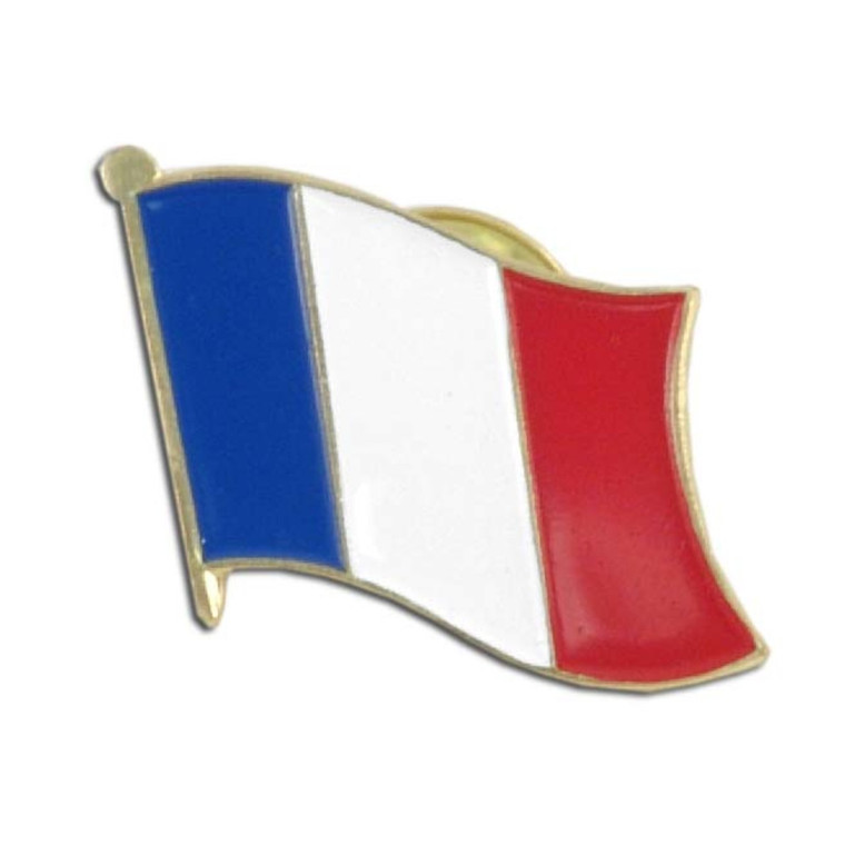 France Flag Lapel Pin - 3/4" x 1/2"