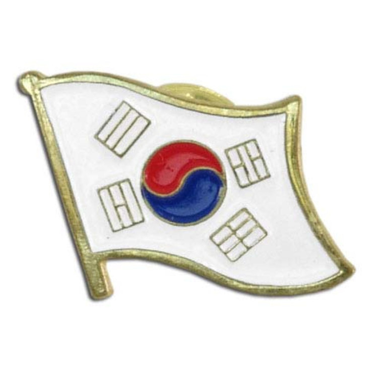 Korea Flag Lapel Pin - 3/4" x 1/2"