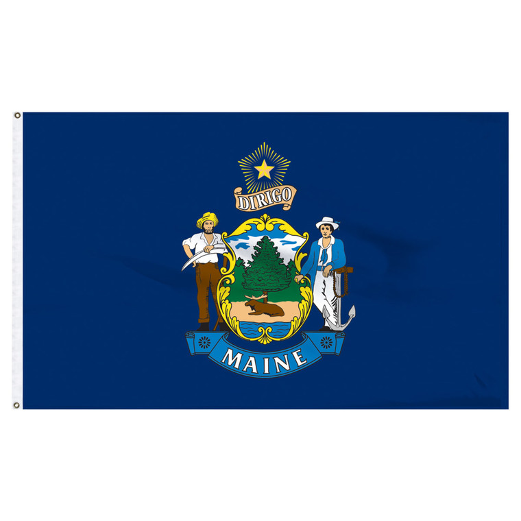 Maine 8ft x 12ft Nylon Flag