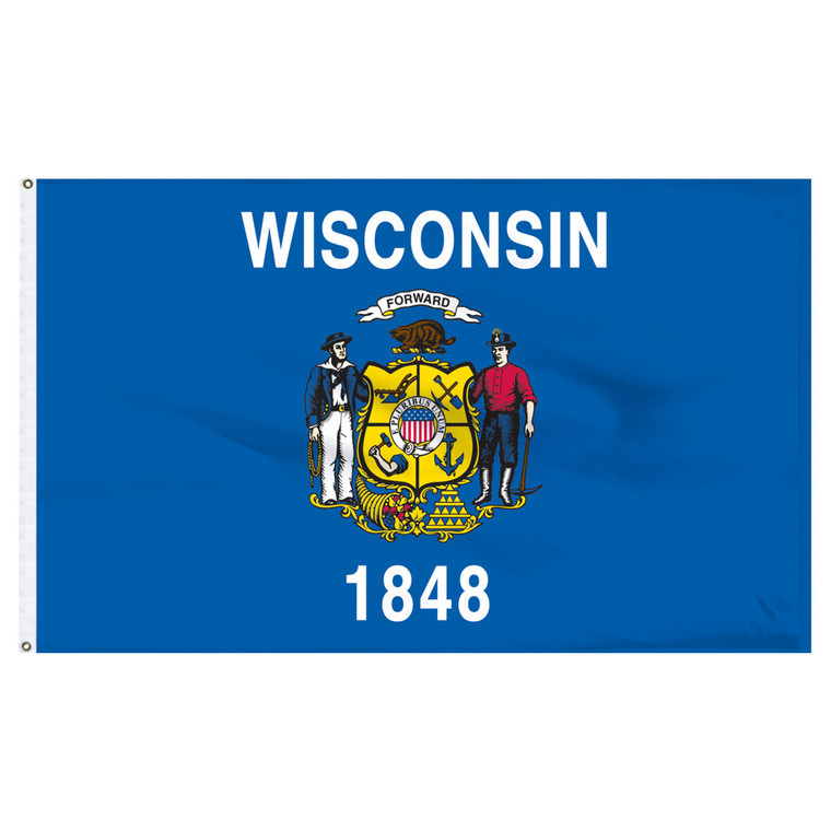 Wisconsin flag 6 x 10 feet nylon