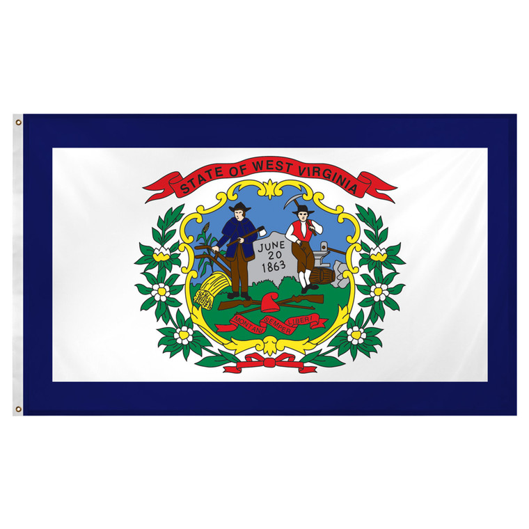 West Virginia flag 3 x 5 feet Super Knit polyester