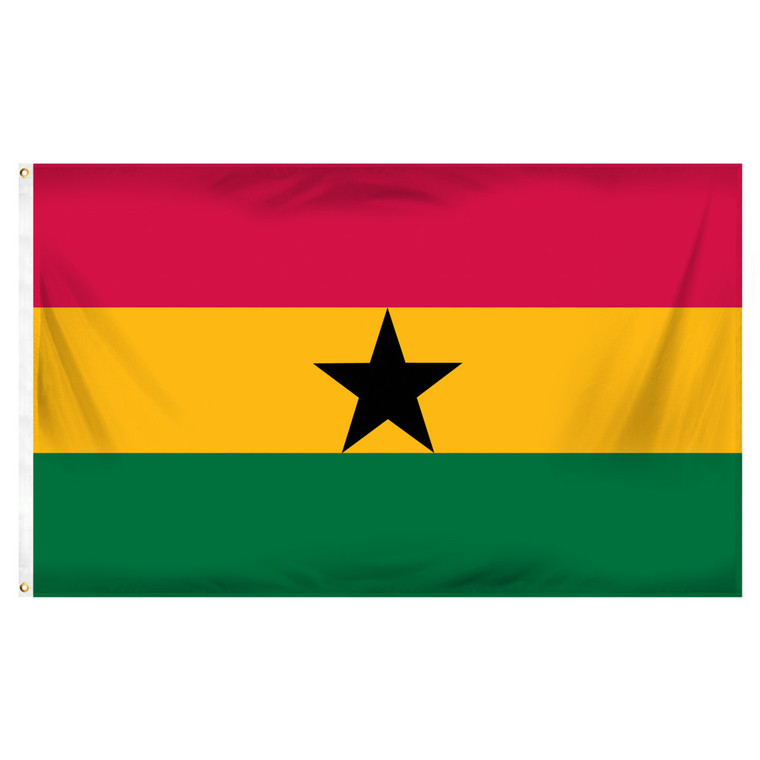 Ghana 3ft x 5ft Printed Polyester Flag