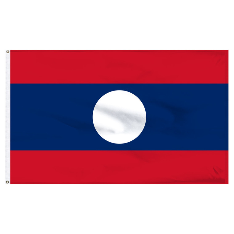 Laos 3ft x 5ft Nylon Flag