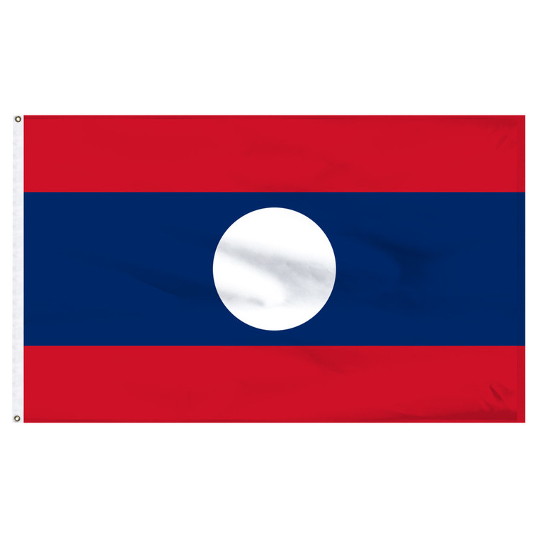 Laos 4ft x 6ft Nylon Flag