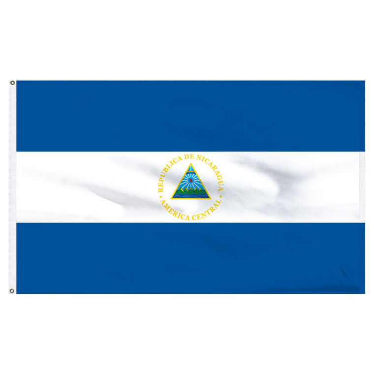 Nicaragua flag 3ft x 5ft Nylon
