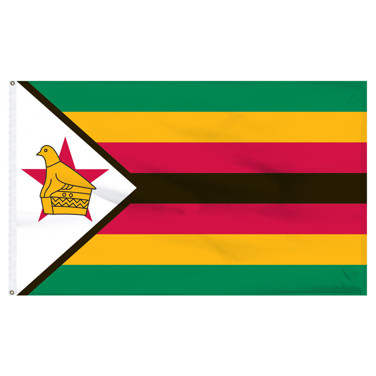Zimbabwe Flag 3ft x 5ft Nylon