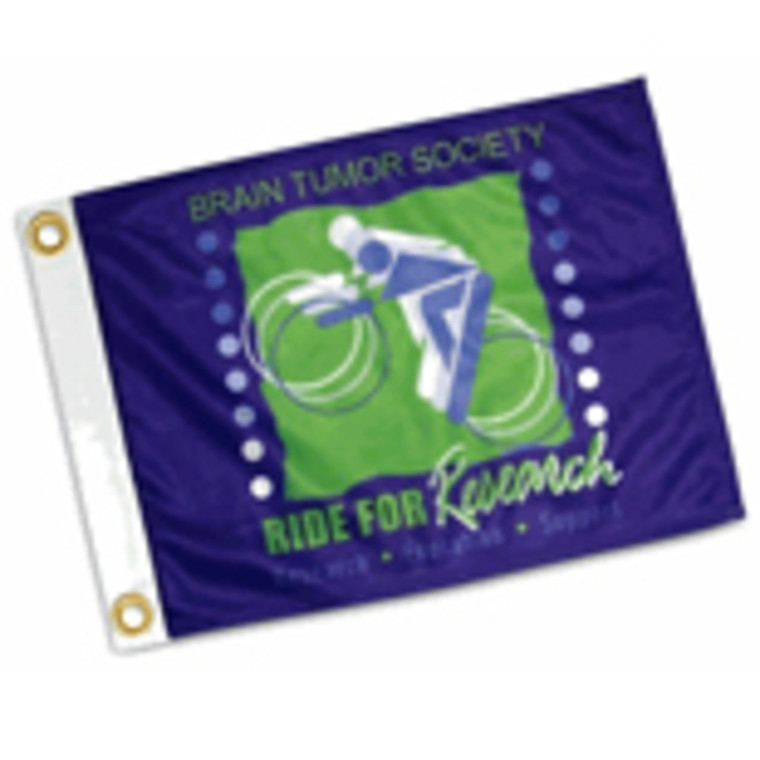 Custom Flag - 16x24in Super Knit Polyester. 4-Color. Double Sided