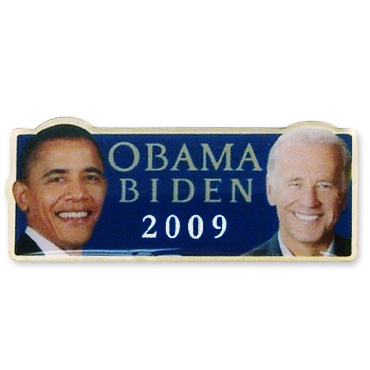 Barack Obama Lapel Pin - Obama Biden - 1" x 1 3/4"
