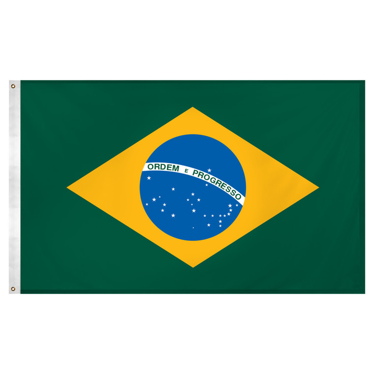 Brazil flag 3ft x 5ft Super Knit polyester