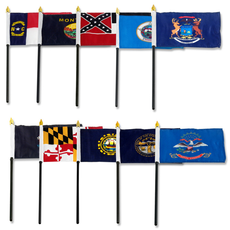 Set of 50 State Flags - 4" x 6"