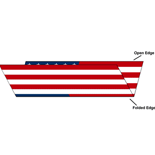 Step 2 of folding the American flag