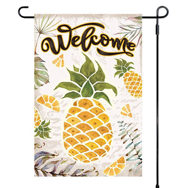 Super Tough Summer Garden Flag - Pineapples - 12in x 18in