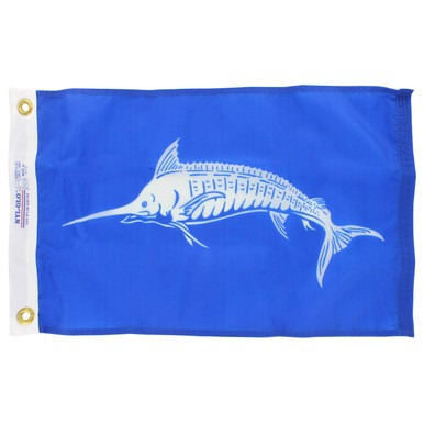 12in x 18in Nylon White Marlin Flag