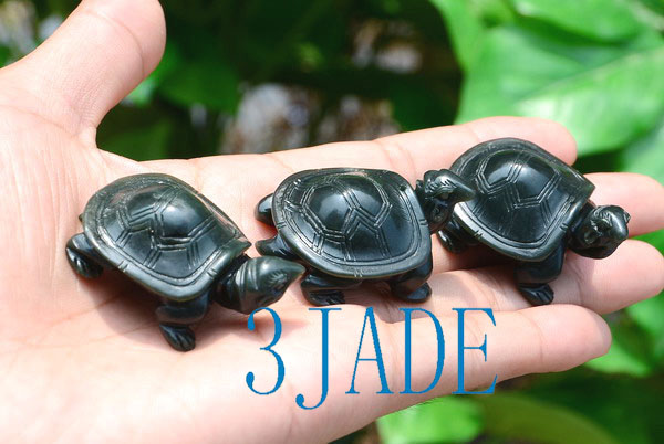 hand carved jade turtle