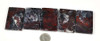 5pcs Natural Chicken-blood Stone / Cinnabar Chinese Pendants -G023025
