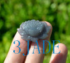 Grey / Lavender Nephrite Jade Lotus Flower Pendant