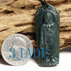 Natural Nephrite Jade Carving: Buddha Blessing Amulet Talisman / Pendant