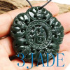 Natural Hetian Nephrite Jade Carving Blessing FU Pendant