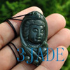 Natural Hetian Nephrite Jade Kwan Yin / Guanyin Amulet / Pendant -G025489