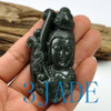 Natural Hetian Nephrite Jade Kwan Yin / Guanyin Amulet / Pendant G025545