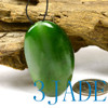 Hand Carved Natural Green Nephrite Jade Monkey Peach Pendant