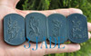 4 Natural Nephrite Jade Chinese Four Gentlemen Plants Pendants / Necklaces