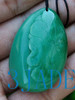Natural Green Nephrite Jade Dragonfly & Flower Pendant Necklace