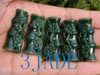 Natural Green Nephrite Jade Carving: Bamboo & Plum Flower Pendant -G026105