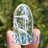 Clear Rock Crystal Quartz Carving: Birds Pendant G028039