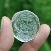 Hand Carved Clear  Rock Crystal Quartz Tiger Head Pendant
