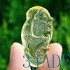 Clear Yellow Rock Crystal Quartz  Kwan Yin / Guanyin Amulet / Pendant