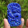 Natural Lapis Lazuli Gemstone Carving: Dragon Pendant / Art GZ00088