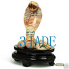 Natural ShouShan Stone / Agalmatolite Carving / Statue: Cobra / Snake