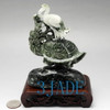 Natural Dushan Jade Carving / Sculpture / Statue: Turtle Crane