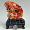 Natural ShouShan Stone / Agalmatolite Carved:  Reclusive Life Statue / Sculpture