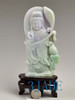 Hand Carved Natural Jadeite Jade Carving / Sculpture: Kwan Yin / Guanyin Statue