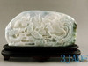 A Grade Natural Jadeite Jade Carving /Sculpture: Dragon Phoenix Statue/Asian Art