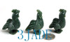 3pcs Natural Nephrite Jade Carving:  Rooster / Chicken Figurines