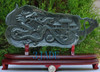  Chinese traditional palm-leaf fan shape carp leaping over dragon gate statue