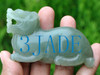 Natural Nephrite Jade Carving / Sculpture: Divine Animal Pixiu Statue -J023794