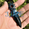 Natural Dark Green Nephrite Jade Spear Carving J023868