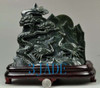 Natural Nephrite Jade Carving: Cedar Tree Cranes Birds Statue Sculpture