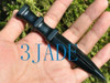 Natural Dark Green Nephrite Jade Spear Carving J023869