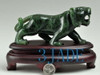 Natural Green Nephrite Jade Gemstone Tiger Statue / Carving / Sculpture